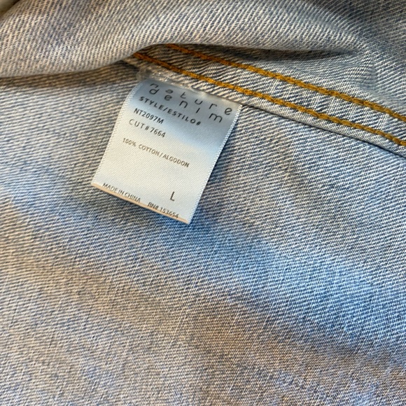 Distress Denim Womens Jacket Natures Denim Pink Lilly Size L - Picture 4 of 11